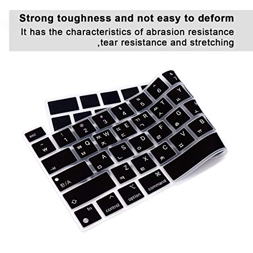 Funda de teclado coreano para MacBook Pro 13 M1 A2338 protector de silicona version US 6