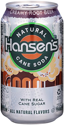 Hansen's Natural Cane Soda (Creamy Root Beer, 12-Ounce Cans, Pack of 24)