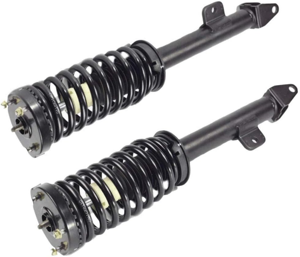 Front Pair Complete Struts Assembly Gas Shock Absorbers with Suspension Strut Spring Strut Top Mounting Dust Cover