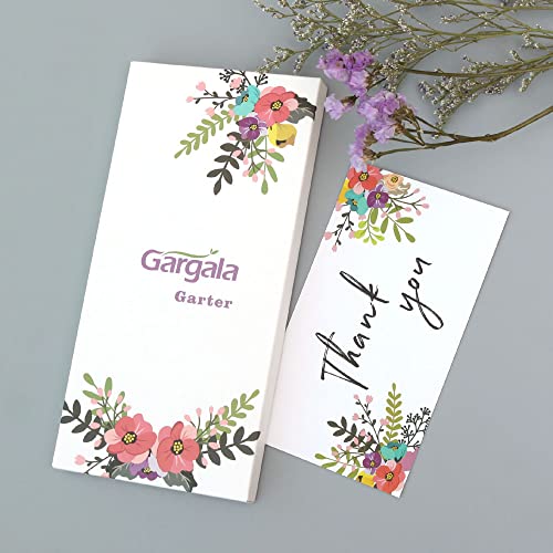 Gargala Garters For Bride With Non-Slip Silicone, Lace Bridal Wedding Garter Belt Set With Rhinestones Crystal Pearl (Rose Gold White, Plus Size) #TOP2