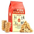 150 pcs Natural Fire Starters for Fireplace, Wood Stove, Charcoal Grill, BBQ, Fire Pit & Smoker – Wood Wool & Wax Rolls – Easy to Light, No Prep, No Mess