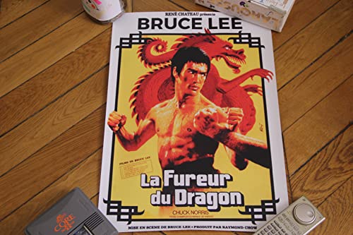 Affiche La Fureur du Dragon 1972 Bruce Lee repro print poster en taille 16,5x22,8 cm