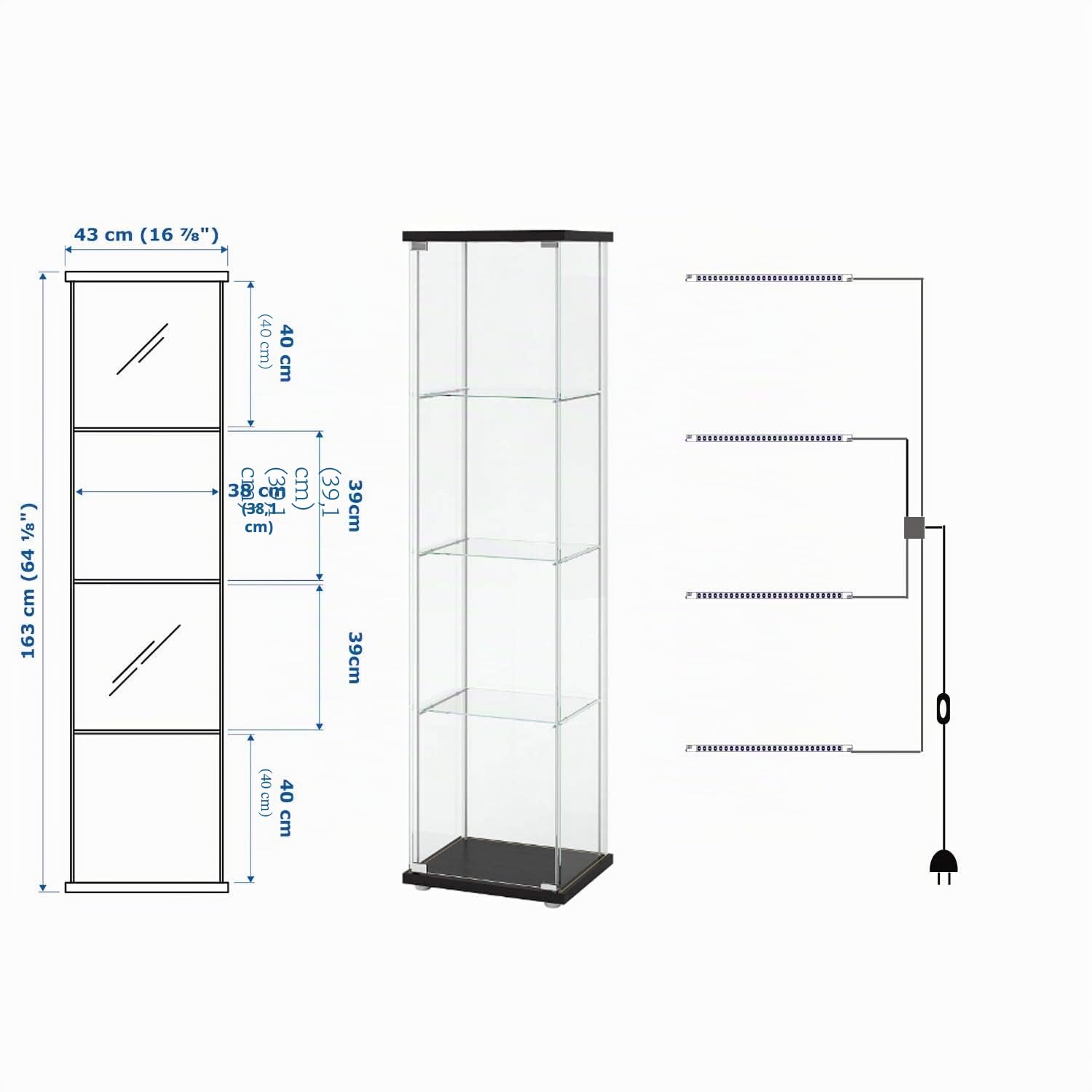 Cefrank 4 Barre LED Sottili per Sottopensile o Vetrine, 3000K Bianco Caldo, Super Sottili, Montaggio Semplici (Nastro o Viti), Illuminazione Intensa per Cucina & Casa