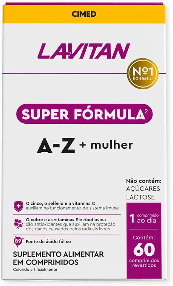 LAVITAN Super Fórmula Multivitamínico A-Z Mulher 60 comprimidos