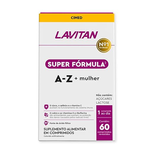 LAVITAN Super Fórmula Multivitamínico A-Z Mulher 60 comprimidos