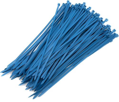 Image of Boltza® Metal Detectable Cable Ties – Light Blue, Various Sizes – Pack of 100 – Food Safe, HACCP Compliant (200 X 3.6MM)