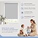 Chefru Kitchen Bathroom Waterproof Window Shades, Cordless 100% Blackout Waterproof and Oilproof Resistent, Provide Privacy and Easy Care Light Grey Window Blinds