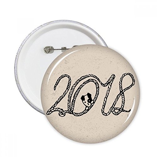 Broches rondes Heureux New Year pour accessoiriser vos tenues de réveillon