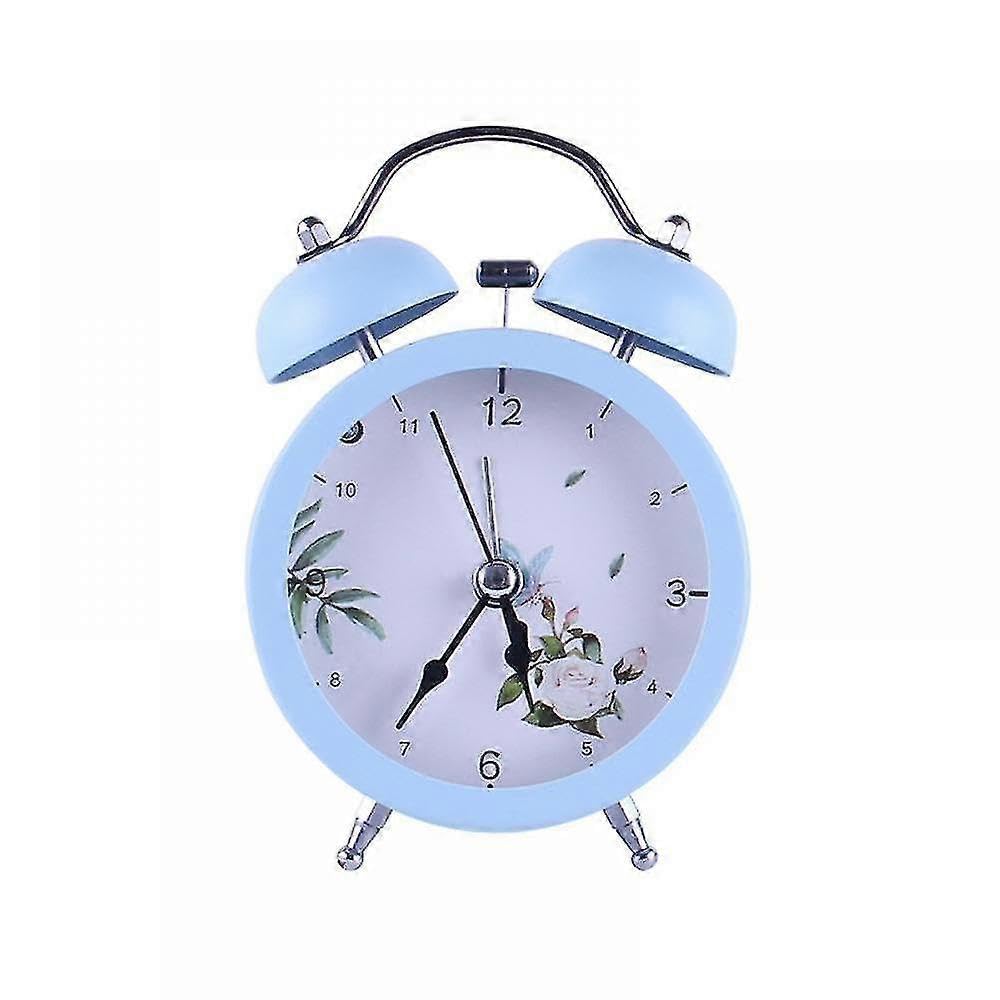 JOYHAPPST 3 Inchs Bedroom Alarm Clock, Metal Alarm Clock, Student Home Decoration Desktop Clock A