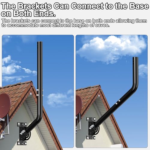 Support d'antenne universel 3,5 cm mât de fixation mur et avant-toit