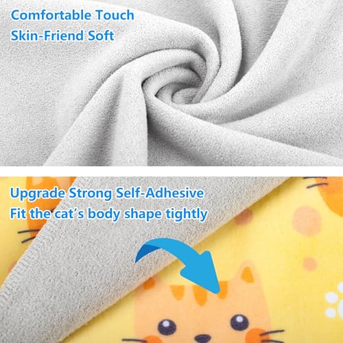 Image of 27.5 Inch Cat Grooming wrap Fabric for Cats Cat wrap for Cutting Nails Pet Grooming Adhesive Restraint Cloth for Calming Anti-Runaway Scratch Bitten Multifunctional Supplies