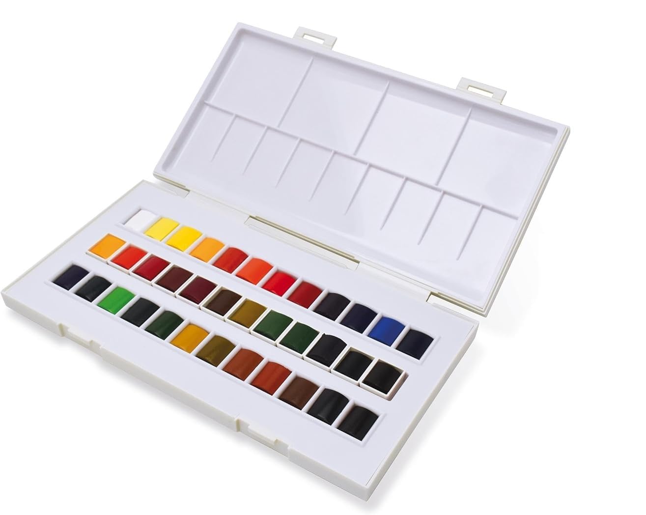 Sennelier Peinture Aquarelle - 36 Demi-Godets Fines et 2 Cartes