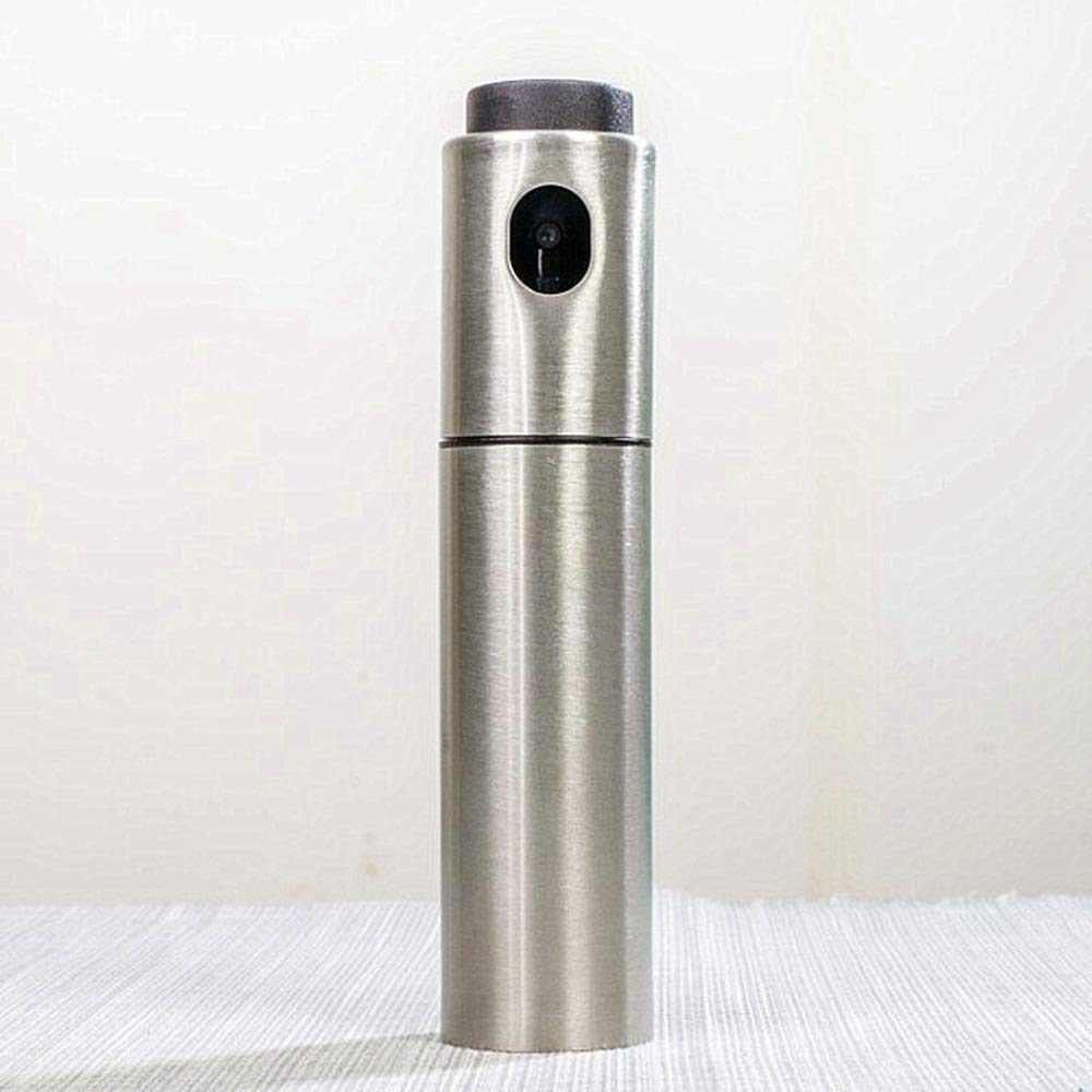 WINZSC 1PCS Kitchen Baking Glass Bottle Olive Oil Sprayer Spray Oil Empty Bottle Vinegar Bottle Cooking Salad Barbecue Oil Leak-Proof Seasoning Bottle AP11091505WG (Color : Metal)