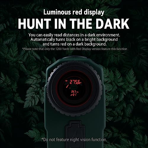 Foto von Gogogo Sport Vpro Laser Entfernungsmesser Jagd 1100M,Jagd Entfernungsmesser 6X Vergrößerung mit Adaptiver roter Hintergrund,Geschwindigkeit wiederaufladbar mit Stativ Loch für Jagd Golf Bogenschießen