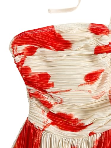 Image of SOLY HUX Women's Tie Dye Cami Dress Halter Backless Sleeveless A Line Short Summer Dresses Sundress