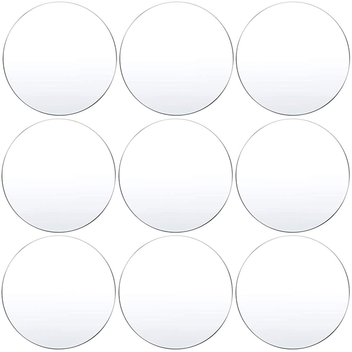 Transparent Acrylic Glass Round Circle Disk Sheet Board for DIY Art & Craft, School Office Projects, Painting (2mm - 4 Inch Diameter - Pack of 9)-picture-16