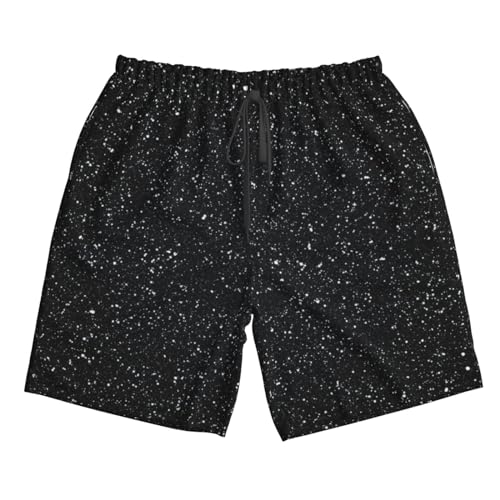 Men's Swim Trunks Hawaiian Breathable Surf Beach Swimsuits Mesh Lining Beach Shorts with Pockets-Gold Glitter 7
