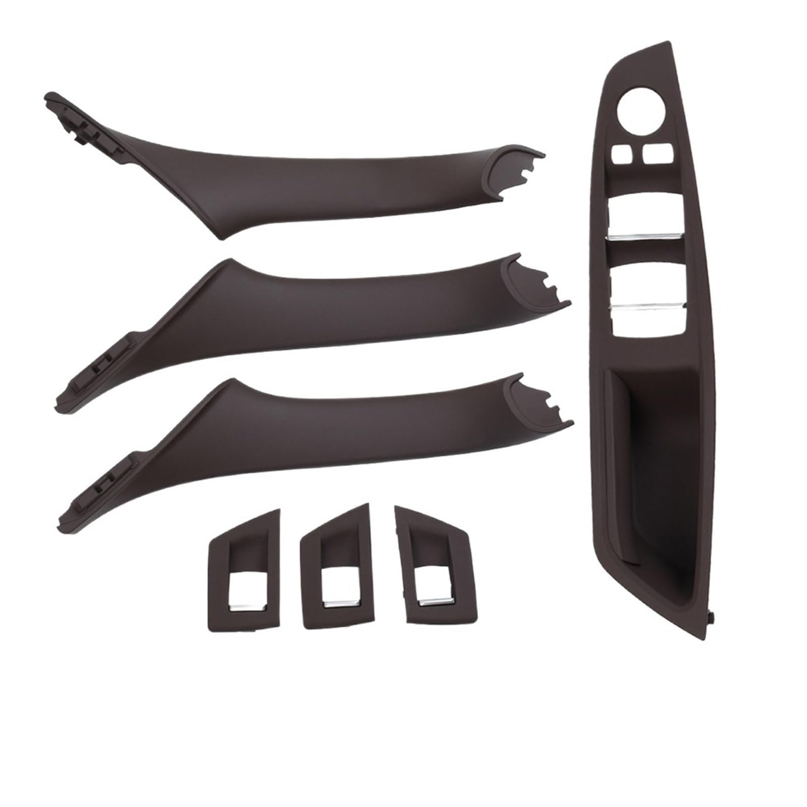 OEXRIGRU Car Interior Door Handles for BMW 5 Series F10 F11 F18 520 523 525 528 530 2010-2017 RHD Car Interior Door Handle Armrest Panel Pull Trim Cover Set(RHD Moka Set)