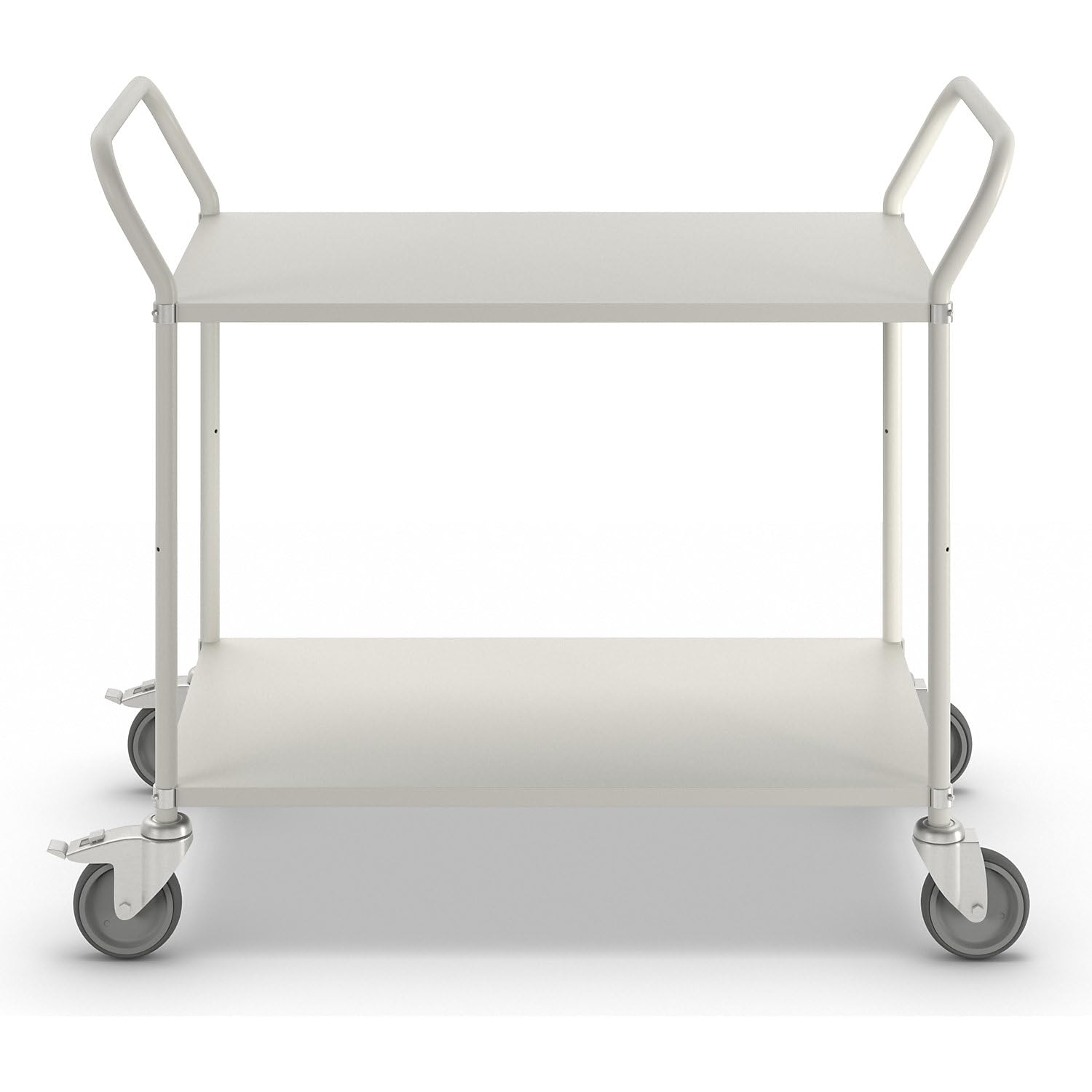 leichter Carrellino | vassoio carrello con 2 ripiani in metallo grande 125 mm girevole gest ell ruote