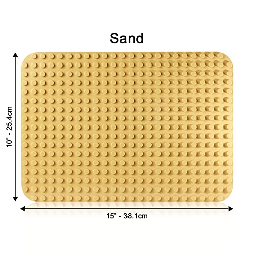 Apostrophe Games Große Baustein-Grundplatten, die mit Allen gängigen Marken kompatibel sind (4er-Pack (Grün, Hellgrün, Gelb, Blau))