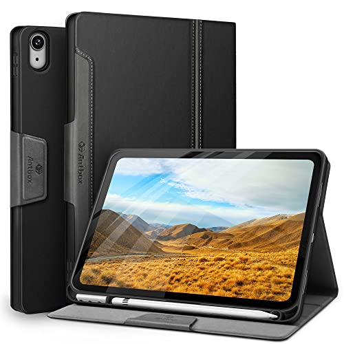 Antbox Coque pour iPad (A16) 11ème/10ème Génération 11/10,9 Pouces 2025/2022, Étui de Protection avec Porte-Stylet en PU-Cuir, Fonction Veille/Réveille Automatique...