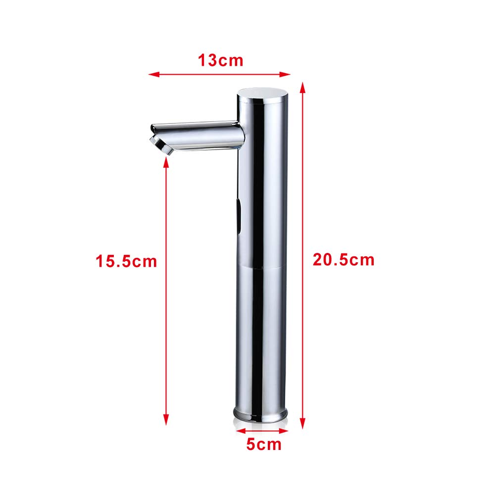 Waterkraan, Automatische Sensor Kraan Touchless Kraan Messing Koude Warmte Waterkraan voor Badkamer Hotel Badkamer Wc Balkon Valentijnsdag Cadeau