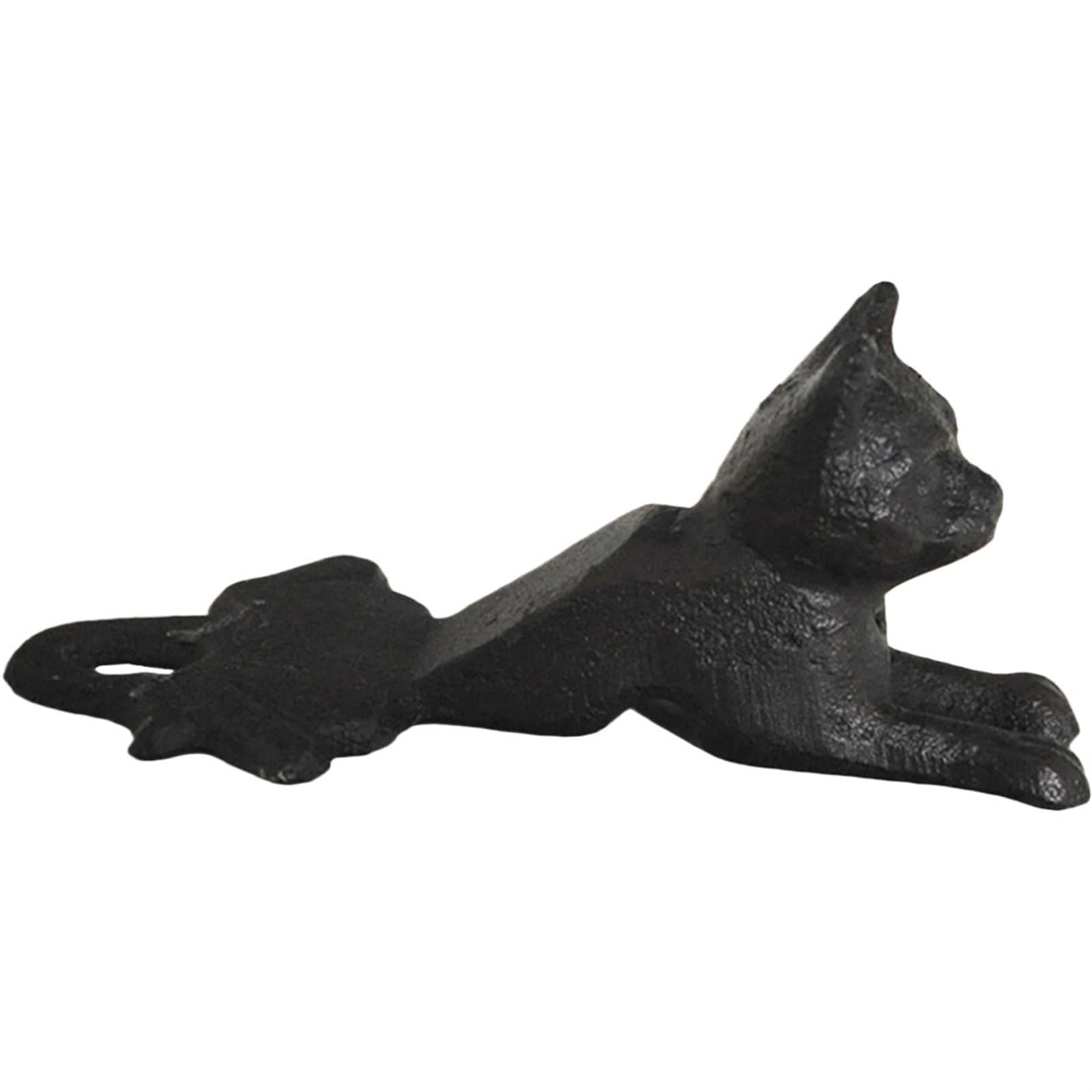 Butée de porte chat en fonte brute pour protection murale rétro