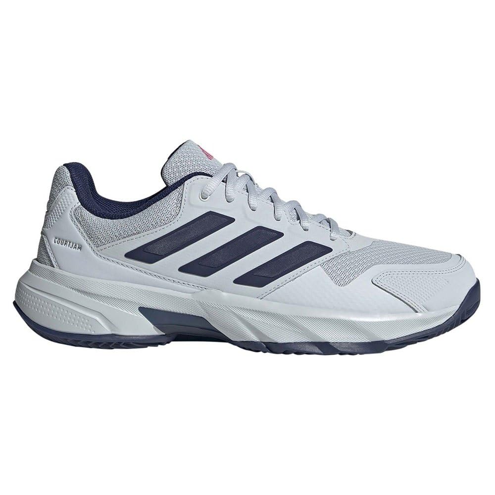 adidas Herren CourtJam Control 3 Clay Tennis Shoes, Halo Blue/Dark Blue/Team Shock pink 2, 46 EU