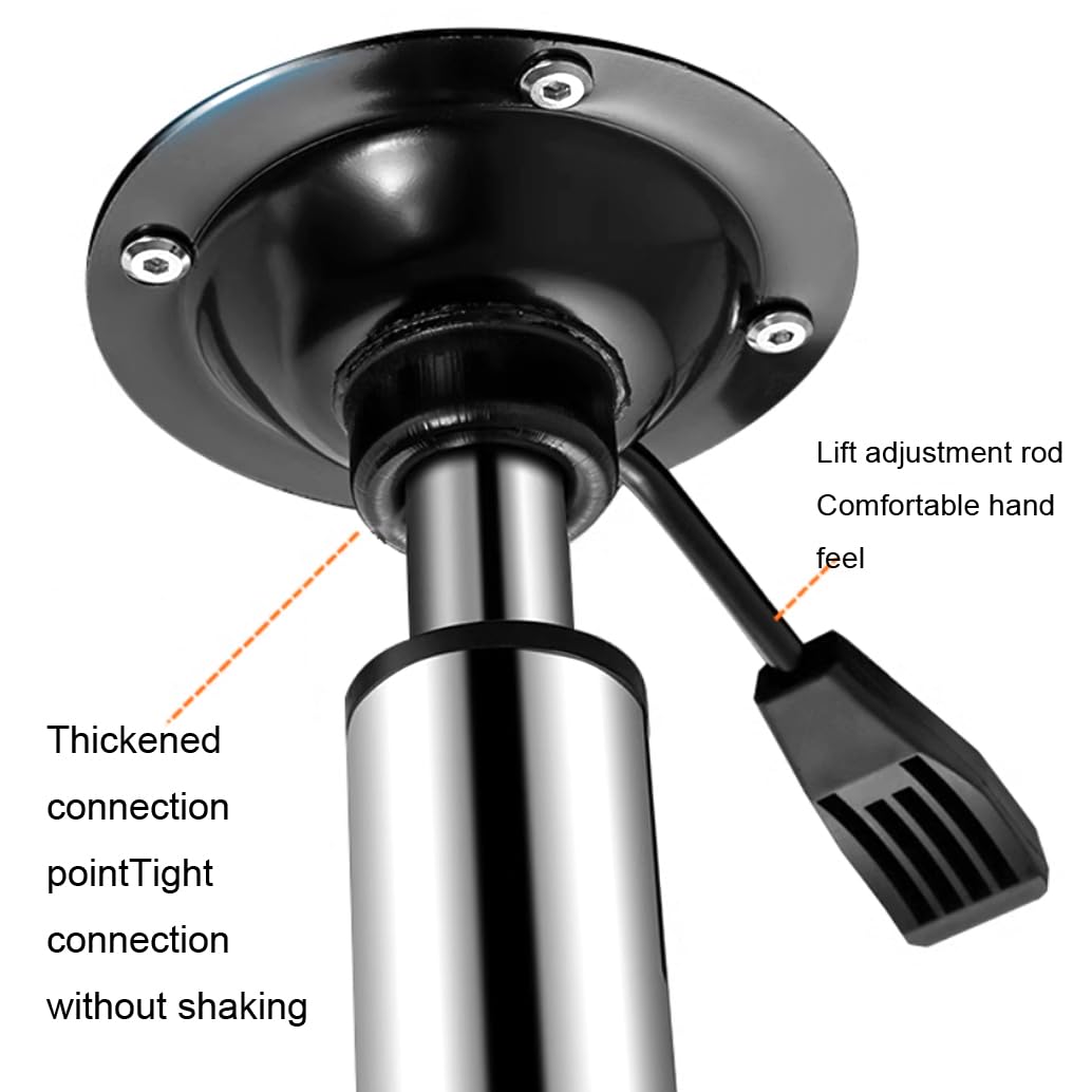 Sgabello girevole regolabile in acciaio inox resistente, sgabello da laboratorio con 5 ruote, capacità di carico 199,6 kg, blu