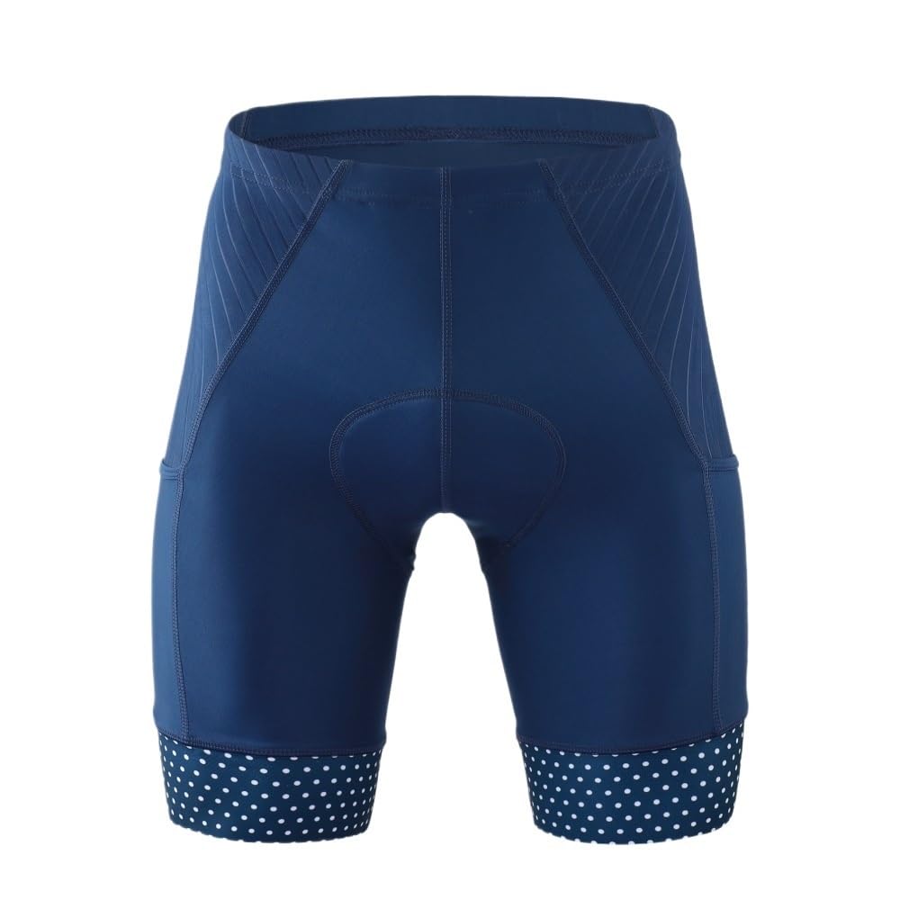 Pantaloncini Ciclismo Uomo Pantaloncini da Ciclismo da Uomo, con Imbottitura in Gel, Estivi, da Corsa su Strada, a Compressione, Riflettenti, for Bicicletta Pantaloncini MTB Uomo