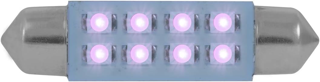Grand General 77155 Light Bulb (211-2 Purple 8-LED Festoon Dome, 12V), 1 Pack