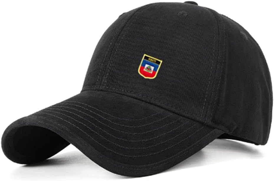 1 PSC Haiti Flag Shield Embroidered Patch, Iron-On National Emblem, 2.76 x 2.36 inches, Yellow Border (Haiti) image 3