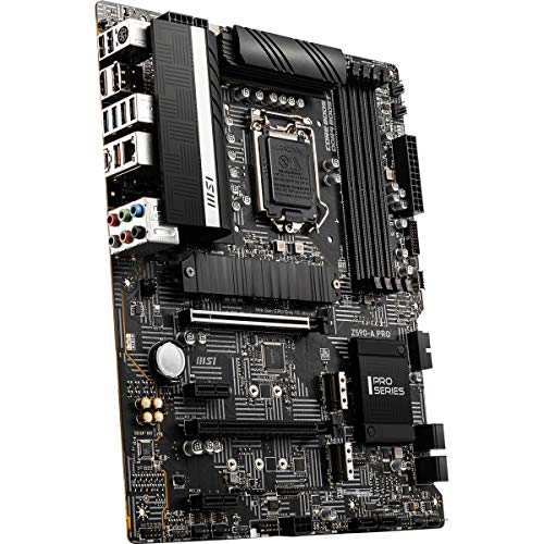Image of MSI Z590-A PRO ProSeries Motherboard (ATX, 11th /10th Gen Intel Core, LGA 1200 Socket, DDR4, PCIe 4, M.2 Slots, USB 3.2 Gen 2, 2.5G LAN, DP /HDMI)