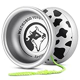 WATIEOBOO Metal Yoyo Professional,Unresponsive Yoyo for Kids Beginners, Adults Intermediate-Advanced Players with Yoyo String Professional Trick Yoyo (Spotted Cow)
