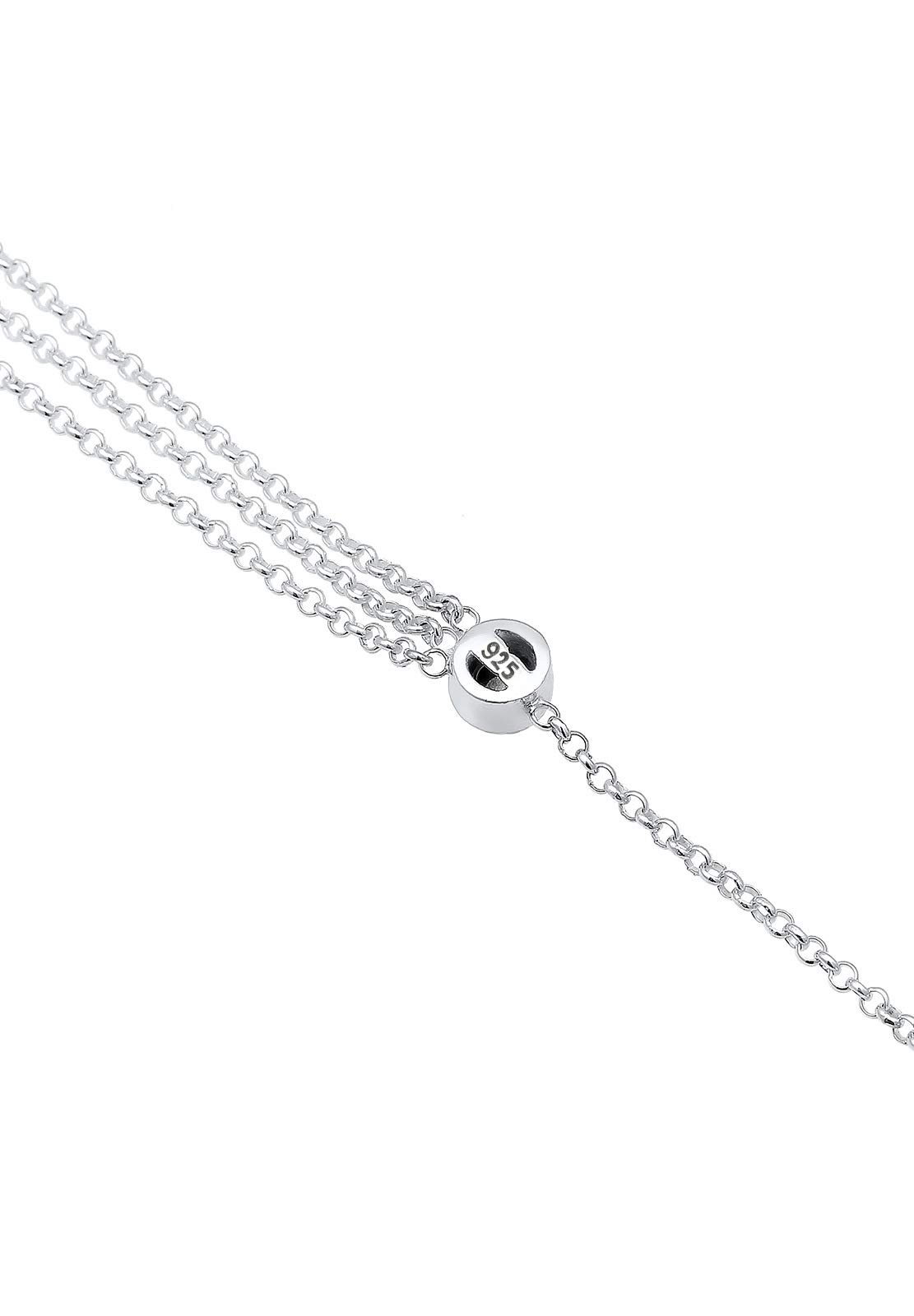 Elli Fußschmuck Damen Fußkettchen Solitär Sommer mit Kristalle 925 Silber