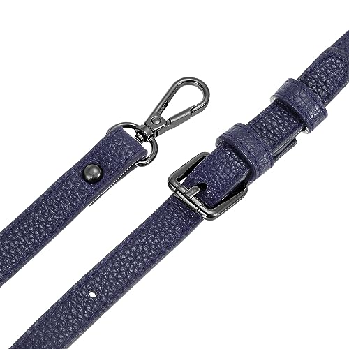 Image of uxcell Purse Strap, Crossbody Strap Leather Adjustable Replacement Shoulder Strap for Women's Crossbody Handbags Bag, 0.6 inch Wide, 41-51 inch Long (Blue)