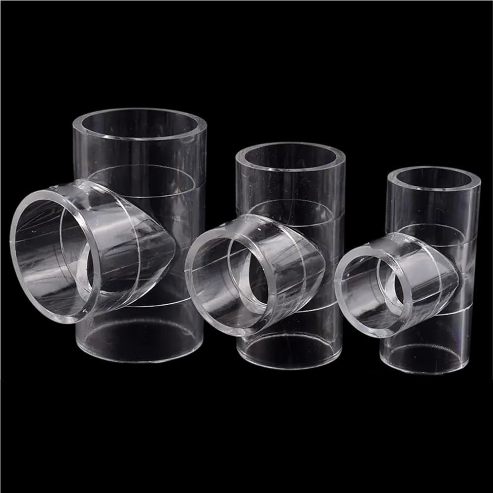 Transparente Rohrverbinder 10 Stück T-Stück for Aquarien, Innendurchmesser 20–50 mm, organisches Glass, Acrylrohr, PMMA-Rohr, 3-Wege-T-Stücke(32mm)