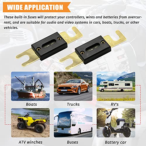 Anl Fuse 100A 100 Amp For Car Vehicle Marine Audio Video System Gold 2 Pack (100 Amp) #TOP3
