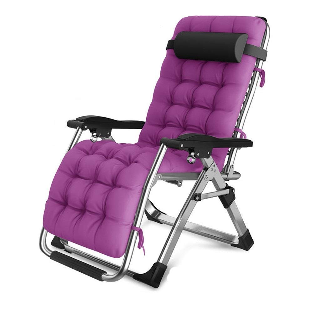 Chaise de jardin pliante anti mal de dos avec structure acier robuste