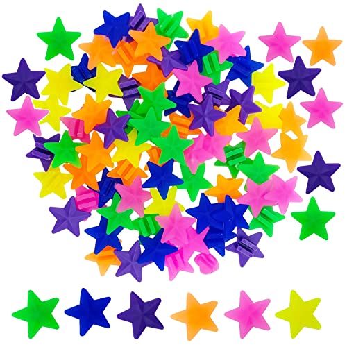 Babomareon Bicycle Spoke Beads 72Pcs Plastic Small Mixed Color Bike Wheel Spokes Decorations Star Shape, One Size #TOP1