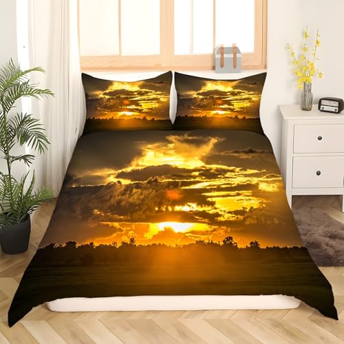 Housse de couette 200x200 zippée facile à laver pour lit double avec taies