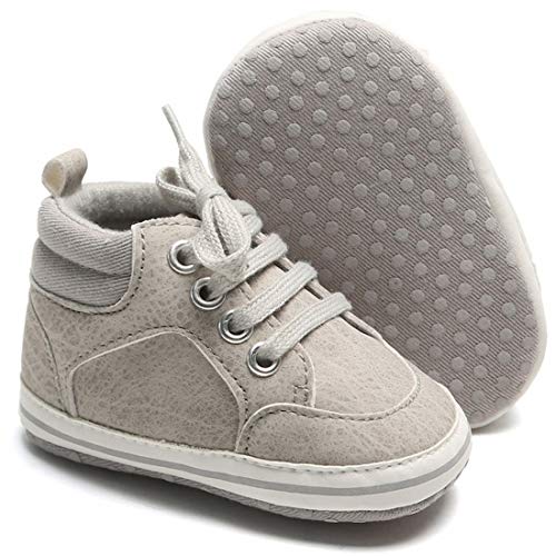 Baby Boy Girl Soft Sole Canvas Sneakers Sparkle High Top Lace Up Infant  Unisex Ankle Shoes Booties Toddler Newborn Prewalker First Baby Walking Crib