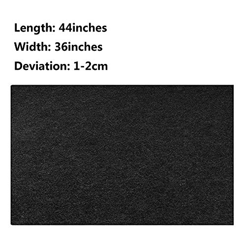 Fire Resistent Fireplace Hearth Rug, Rectangular Hearth Pad Polyester Trim Non Slip Mat Protects Floors Patio from Sparks Embers Fire Retardant Fireproof Hearth Area Rug (36\'\'x44\'\') - Thumbnail 5
