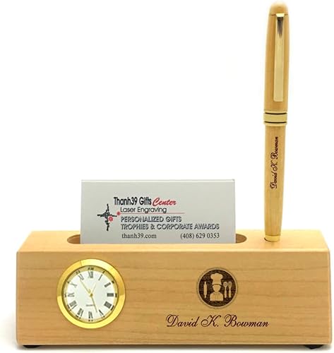 Miniatura 5 de Tarjetero personalizado de palisandro sólido con reloj y bolígrafo para hombres