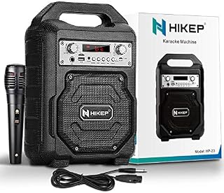 HIKEP Portable Bluetooth Karaoke Machine, Wireless PA Speaker System Voice Amplifier with Handheld