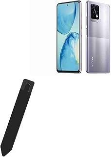 BoxWave Stylus Pouch Compatible with Infinix Note 10 - Stylus PortaPouch, Stylus Holder Carrier Portable Self-Adhesive for Infinix Note 10 - Jet Black