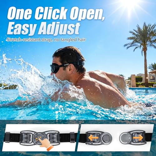 Image of Seago Swim Goggles Adult Youth Anti-Fog Wide Clear View Pool Goggles | 180 Vision UV Protection Waterproof No Leaking, Triathlon Swim Glasses Mask with Soft Silicone for Men Women Junior