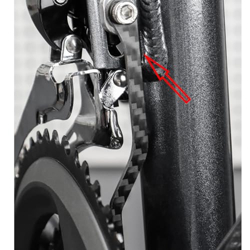 HOUSON Kettenführung, Kohlefaser Fahrrad kettenführung Fahrradkettenschutz Mount Kettenblatt Kettenschutz Chain Guide für Fahrräder, Rennräder