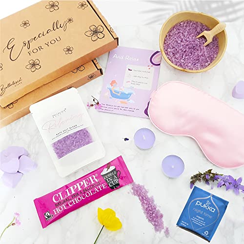 Pamper Kit for Women, Hug in a Box Birthday Gifts for Relaxation, Self Care Pamper Hamper, Spa Gift Box for Mum, Wife, Girlfriend, Friend, Thinking of You, Christmas Present Bath Salts & Eye Mask Set - Image 2