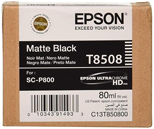 Epson T850800 T850 UltraChrome HD Matte Black Ink